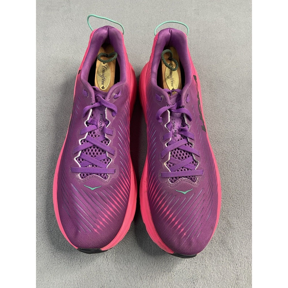 Hoka One One Shoes Womens 8.5 Rincon 3 Pink Purple Running Sneakers Trainers Gym - Picture 3 of 11